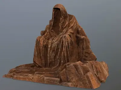 statue gate   Low-poly 3D model