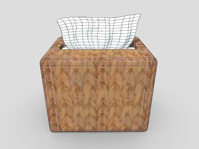 Tissue Box 5 Low-poly 3D model