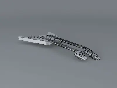 Michael Schenker double neck flying w guitar Free 3D model