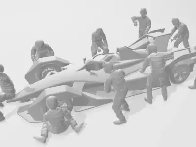 PIT CREW TEAM Formula 1 3D print model