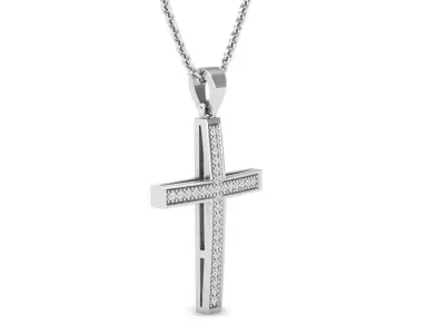 AV 717 Diamond Cross Pendant 3D print model