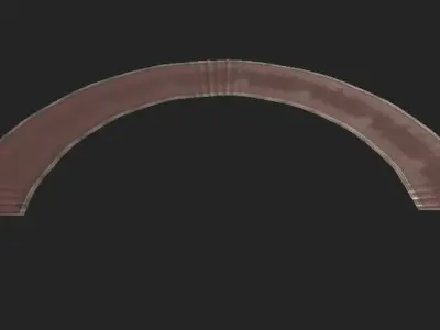 Floor Carpet Curved Low-poly 3D model