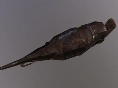 Sign Shrimp Low-poly 3D model