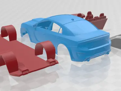 Dodge Charger SRT Hellcat Widebody 2020 - Separate Parts STL 3D print model
