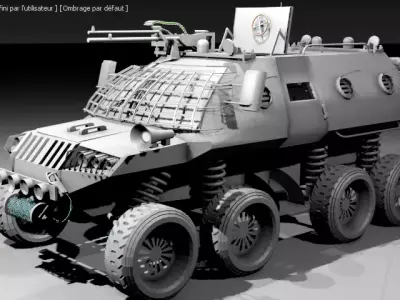 millitary truck  Low-poly 3D model