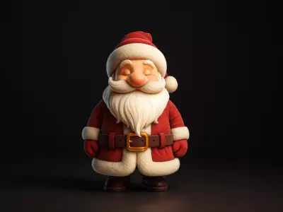 Adorable Santa Claus Festive Christmas Decoration 3D print model