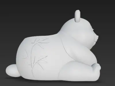 Cute Panda Figurine 3D Printable STL 3D print model