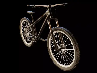 Mountain Bike MTB bicycle Low-poly 3D model