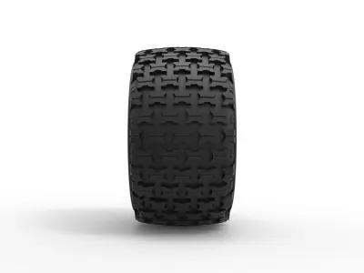 Offroad tire 138 Scale 1 to 25 3D print model