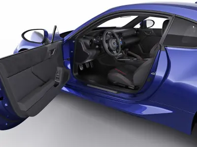 Subaru BRZ 2021 with interior 3D model