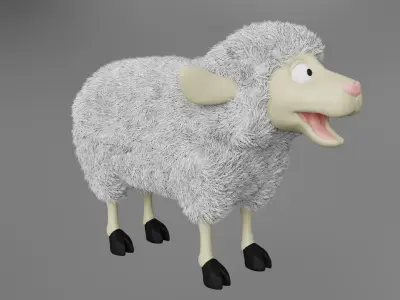 Cartoon Sheep 3D Model 3D model