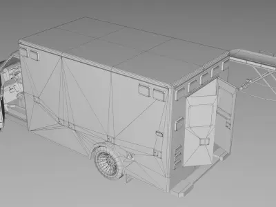 Ambulance Box Truck  Vehicle 3D model
