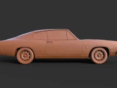 Plymouth Barracuda 1968 3D print model