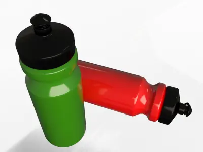 Sport Water Bottle Low-poly 3D model