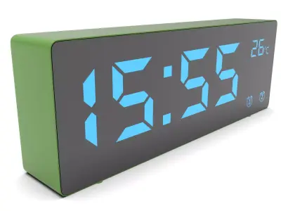 CLOCK GREEN BLUE Low-poly 3D model