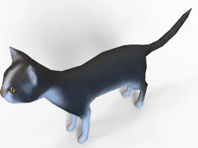 Cat game ready Low-poly 3D model