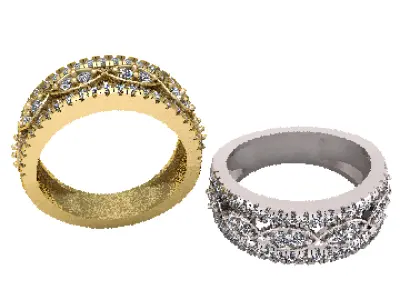 MODERN LUXURY RING 3D PRINTABLE MODEL 3D print model