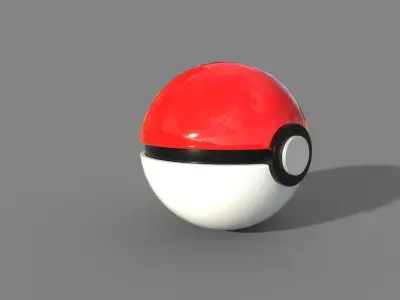 pokemon ball  Low-poly 3D model
