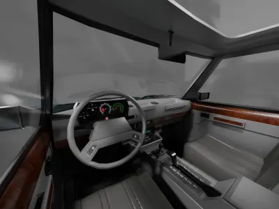Range Rover Classic With Interior Low-poly 3D model