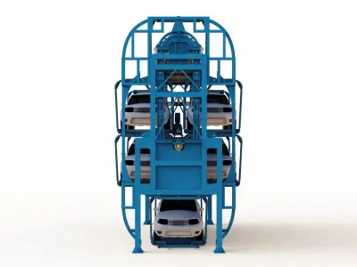 Rotary Parking System 6 SUV 3D model