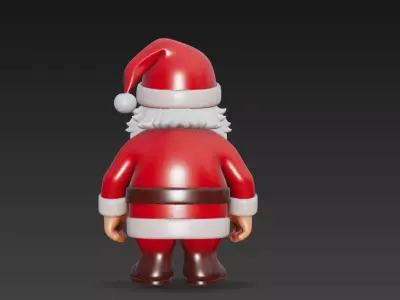 Chibi Santa Claus Christmas Holiday Character Stylized 3D Model 3D model