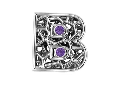 SIMPLE ALPHABET PENDANT 3D PRINTABLE MODEL  3D print model