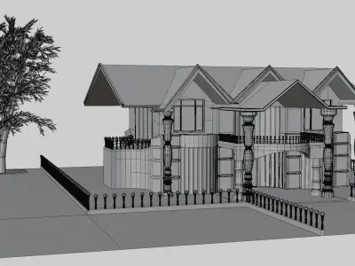 3D model Modern Luxury Villa Exterior Design 3D model