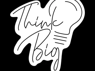 Think Big Neon Sign 3D model