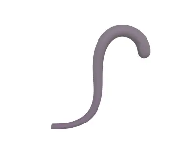 Cat Tail Low-poly 3D model