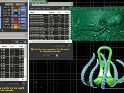 Octopus Ring Earrings 3D print model