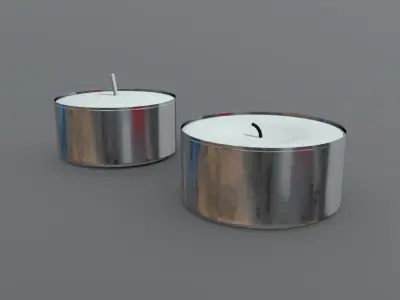 Tea Light Low-poly 3D model