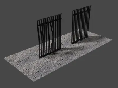 Garden Fence Low-poly 3D model purchase