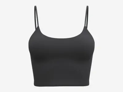 Fitness top for women black 3D model
