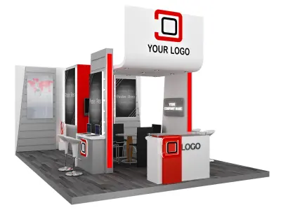 Booth Exhibition Stand a593d 3D model