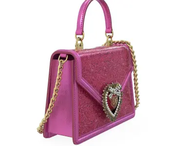 Dolce Gabbana Devotion top-handle Bag Glitter Covered Low-poly 3D model