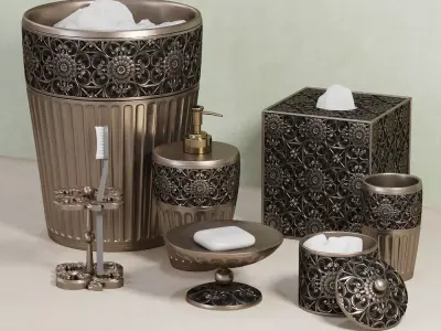 Marrakesh Bath Accessories by Croscill 3D model