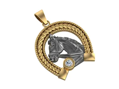 Horseshoe Pendant 3D print model