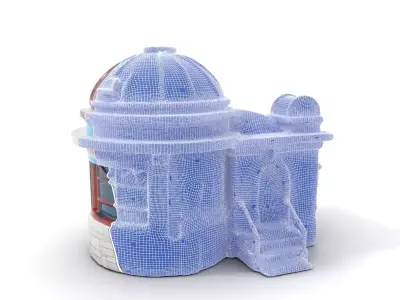 Charming Observatory Building model pack Low-poly 3D model