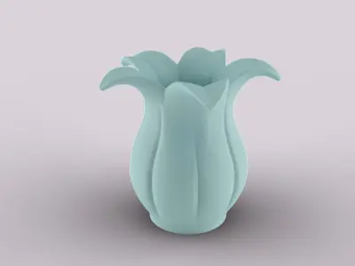 Elegant Lily Vase - Organizer 3D print model