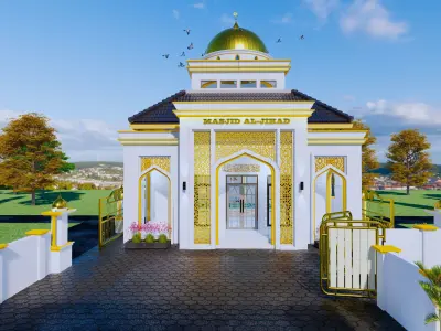Luxury Islamic Mosque Prayer Room  3D model