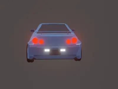 LowPoly Nissan Skyline Low-poly 3D model