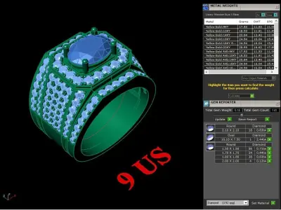 Luxury Men Rings Designs 4MR076 3D print model