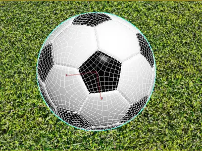 soccer ball Low-poly 3D model