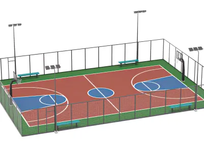 Basketball Court 2 3D model