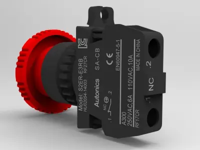 push button emergency 3D model