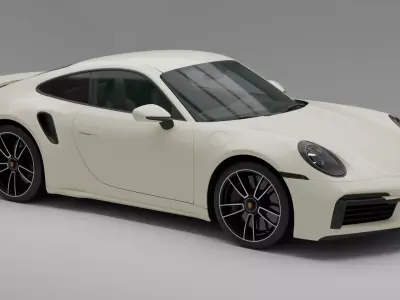 porsche 911 turbo S Low-poly 3D model
