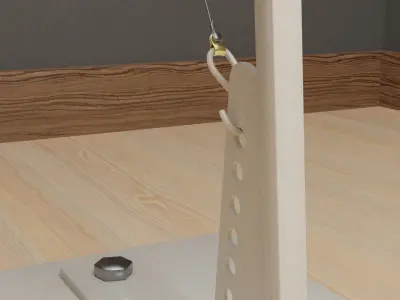 Standing light FL225W Low-poly 3D model