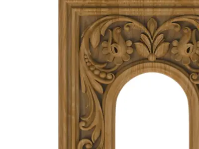 Carved picture frame STL 3D model 85