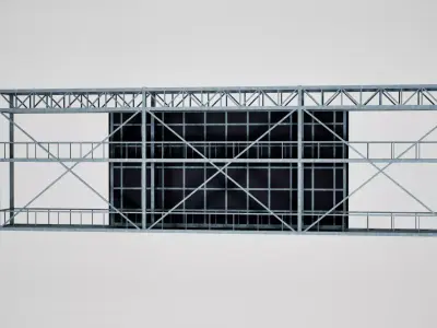 Scoreboard stadium led screen Low-poly 3D model