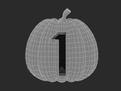  Halloween Pumpkin Numbers 3D model
